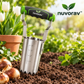 Nuvorav™ Bulb Planter Tool with Stainless Steel Planting Cup & Depth Markings for Fast Flower Bulb Planting, Garden & Lawn Care